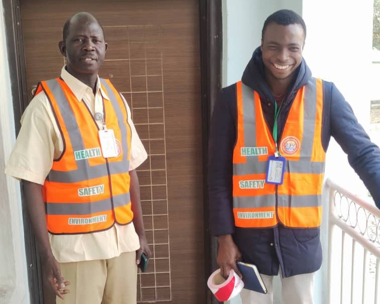 BINNAF'S CED, Nigeria with HOD, BINNAF Trainings Abdussamad H.Suleiman, during Risk Assessment Exercise at APDC Capital Estate, Abuja